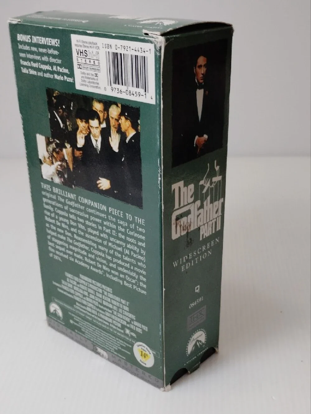 12 For $8 The Godfather Part II Widescreen VHS Set - Green & Black